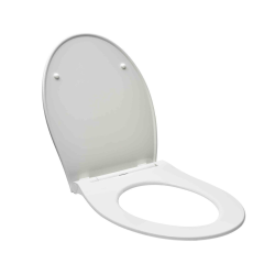  Abattant WC ultra-fin avec fermeture douce SoftClose en Duroplast,fixations invisibles, blanc (EASYSLIM33)