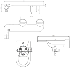  Bidet universel pour abattant de WC, blanc (EASYBIDET)