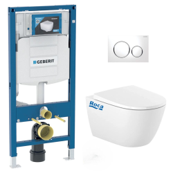 Pack WC Geberit Duofix + Cuvette Ideal Standard Tesi Aquablade + Plaque de commande Sigma20 Blanc chromé