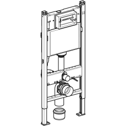 Pack WC Bâti-support + Cuvette suspendue Vitra S50 + Abattant frein de chute + Plaque blanche + Set d'habillage (S50Geb3-sabo)