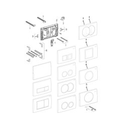  Vis de fixation pour cadre de déclenchement des plaques de commande Delta, blanc (240.173.00.1)
