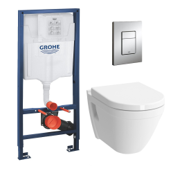 Pack WC Bâti + cuvette compacte + plaque de commande