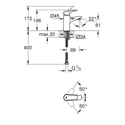 BauFlow mitigeur de lavabo 1/2" , taille S, chrome (23752000)  BauFlow mitigeur de lavabo 1/2" , taille S, chrome (23752000)
