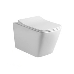 Pack WC sans bride Infinitio + Abattant softclose slim + Bâti support Geberit Extra-plat UP720 + Plaque Blanche