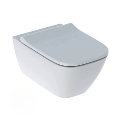 Pack WC Bâti-support Duofix + WC sans bride Smyle + Abattant softclose + Plaque blanche (SmyleGeb1)