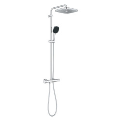 Vitalio Comfort 250 Colonne de douche avec mitigeur thermostatique + Douche de tête + Douchette 2 jets, chrome (26696002X)