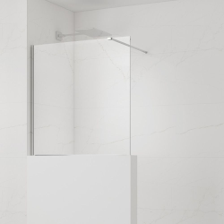 100x100cm Paroi latérale de douche à l'italienne pour cloison abaissée, verre Easy clean (SATWIS100)