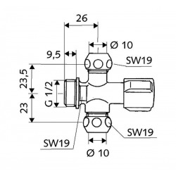 SCHELL Robinet d'équerre COMFORT