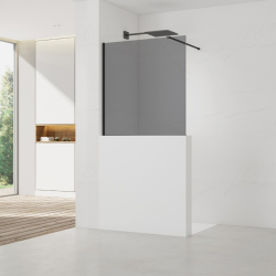 Walk-In 110x100cm paroi de douche à l'italienne + set d'installation + bras de montage (SATBWIS110KSPRC)