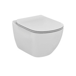 Pack WC Bâti-support extra-plat UP720 + WC Ideal Standard Tesi Aquablade + Abattant softclose + Plaque Blanc/Chrome