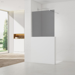 Walk-In 110x100cm paroi de douche fixe à l'italienne + set d'installation + bras de montage (SATBWIS110KSPR)