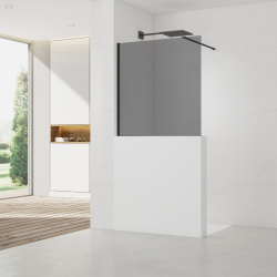 Walk-in 100x100cm paroi de douche à l'italienne + set d'installation + bras de montage (SATBWIS100KSPRC)
