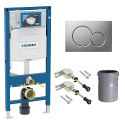 Pack Duofix 320 + Plaque de commande Sigma01, Chromé brillant (UP320-Sigma01-3)