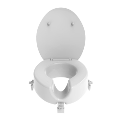 Rehausseur WC universel surélévation 12 cm pour PMR et personnes âgées, blanc (INVALWCSED)