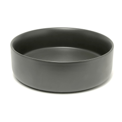  Mood vasque à poser ronde 36x36 cm sans trou de robinetterie ni trop-plein, gris foncé (SATM3636DGRM)