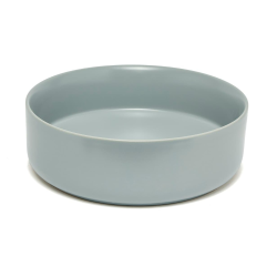  Mood vasque à poser ronde 36x36 cm sans trou de robinetterie ni trop-plein, gris (SATM3636LGRM)