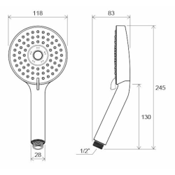 Pomme de douche Ravak 953.00 argent X07P009  Pomme de douche Ravak 953.00 argent X07P009