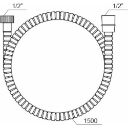  Tuyau de douche Ravak 911.00 argent X07P006