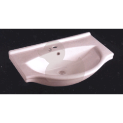  Lavabo Naturel Pro 66x51 cm, trou pour mélangeur au milieu (HA5665)