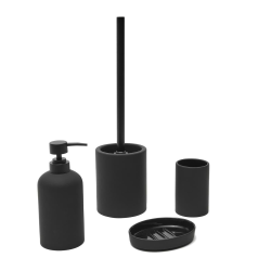  Pot pour brosse WC, noir (SATDFEEL27CE)