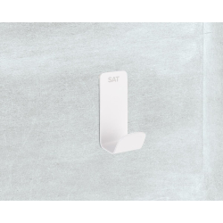  Mood crochet de salle de bain, sans vis, à coller,  blanc (SATDMOOD21B)