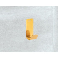  Mood crochet de salle de bain, sans vis, à coller,  or brossé (SATDMOOD21BZ)