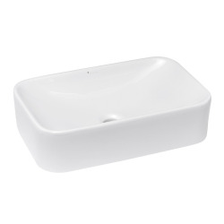 Vasque à poser Glacera Vallone 49 x 30 cm, sans trop-plein, blanc (VA4930)