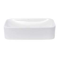 Vasque à poser Glacera Vallone 49 x 30 cm, sans trop-plein, blanc (VA4930)