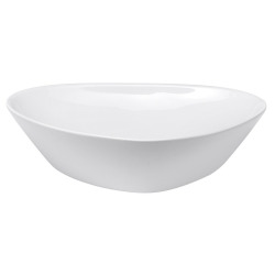 Vasque à poser design Glacera Vallone 58,5 x 38,5 cm, sans trop-plein, blanc (VA5838)