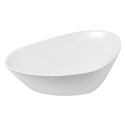 Vasque à poser design Glacera Vallone 58,5 x 38,5 cm, sans trop-plein, blanc (VA5838)