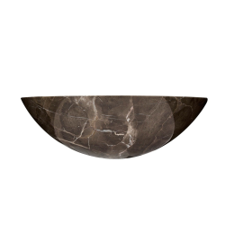 Glacera Lavabo pour plan de travail SAT Purity 43x43 cm marbre brun sans trou pour robinet, sans trop-plein SATPURBR