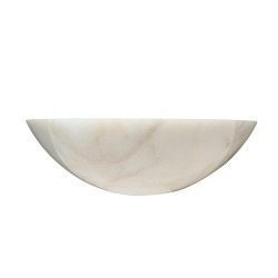 Vasque à poser design SAT Purity 43 x 43 cm, marbre blanc naturel, sans trop-plein (SATPURWH)