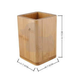  Latia gobelet à brosse à dents en bambou, brun (LAT27)