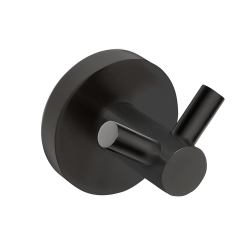 BEMETA Crochet double de salle de bain en laiton, fixation sans vis, noir (104106030)