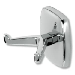 Orfeus Crochet double de salle de bain en laiton, fixation sans vis, chrome (6956.0)
