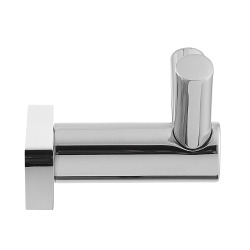 Crochet double pour salle de bains, chromé (HACEKVCR)