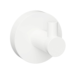Omega Crochet de salle de bain, fixation sans vis, blanc (104106024)