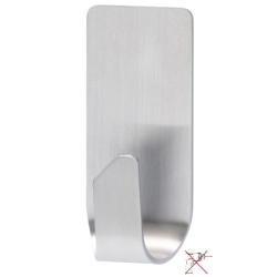 Tesa  Powerstrips Crochet de salle de bains en acier inoxydable, chrome brossé (59707-00-01)