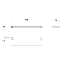 Jika Tablette de base chrome 853A.1.004.000.1