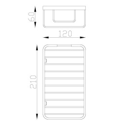 Tablette Optima chromée POLDRAT