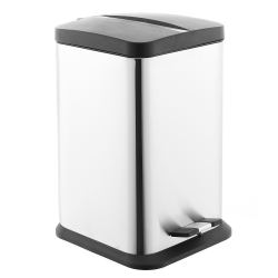 Optima Poubelle à poser 12 l acier inoxydable,noir mat (KOS12PLCTVER)