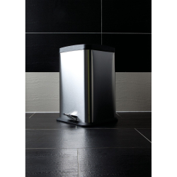 Optima Poubelle à poser 12 l acier inoxydable,noir mat (KOS12PLCTVER)