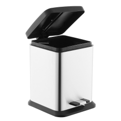  Poubelle à poser 6 l acier inoxydable, noir mat (KOS6PLCTVER)