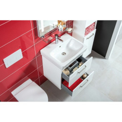 Meuble de salle de bain sous lavabo Jika Lyra Plus Viva 44x40,1x55 cm blanc H40J3824023001