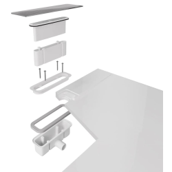 Polysan Siphon de receveur de douche Polysan DN 40, blanc (26327)