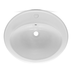 Siko Vasque à encastrer Multi 55 x 47,5 cm en céramique, 1 trou robinet centré, blanc (1690NEW)