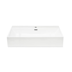 Lavabo SAT Cube Way 75x42 cm ouverture pour un robinet au milieu SATCW7542  Lavabo SAT Cube Way 75x42 cm ouverture pour un robinet au milieu SATCW7542