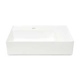  Lavabo SAT Cube Way 60x46 cm avec trou pour robinet au centre SATCW6046P