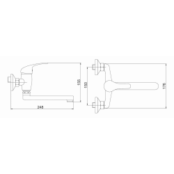  Mélangeur évier Novaservis Titania Iris avec bras articulé 150 mm chrome 92076.0