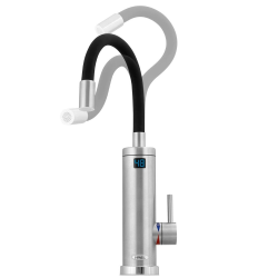  Mitigeur d&apos;évier sur pied avec chauffe-eau électrique, acier inoxydable (OB500)